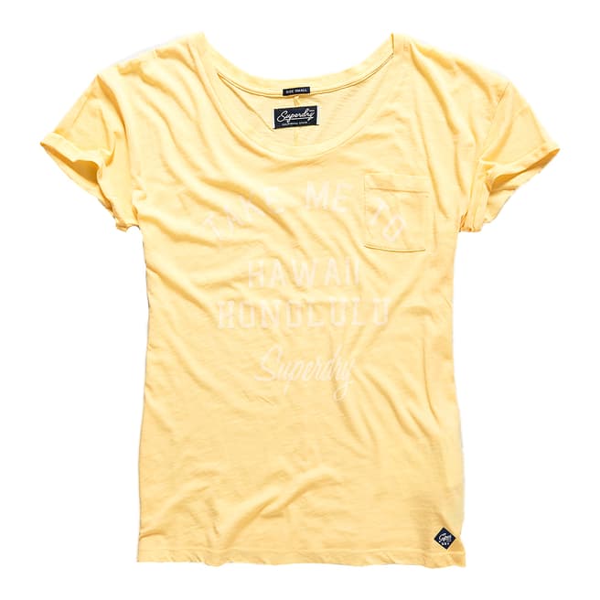 Superdry Island Yellow Graphic Pocket T-Shirt