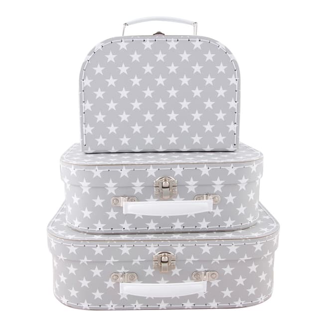 Sass & Belle Set Of 3 Nordic Star Suitcases