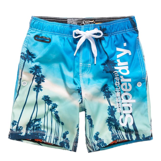 Superdry Blue Neo Photo Swim Shorts