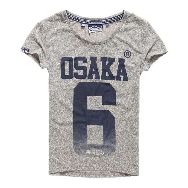 Superdry Rugged Grey Osaka 6 Fade Out T-Shirt