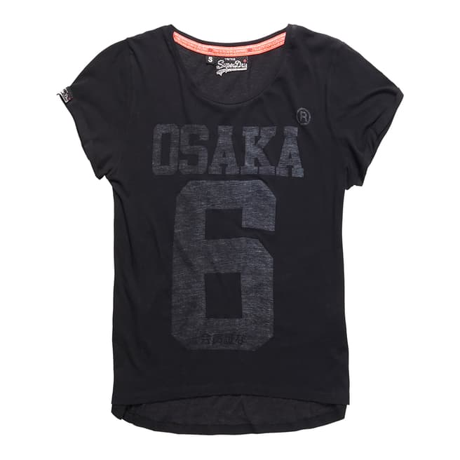 Superdry Black Osaka Burn Out T-Shirt