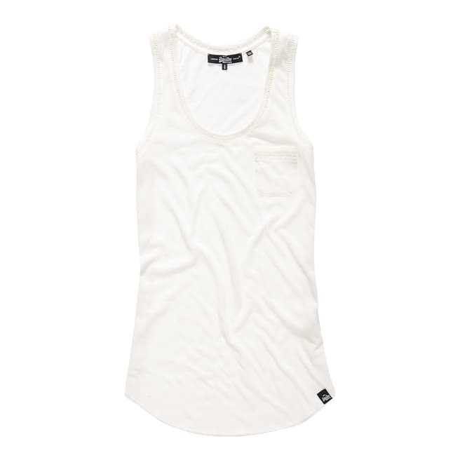 Superdry Off White Ladder Lace Trim Tank