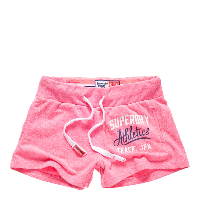 Superdry Pink Sorbet Snowy Track & Field Lite Shorts