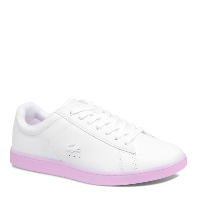 Lacoste Women's White And Purple Carnaby Evo Sneakers