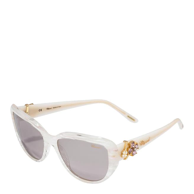 Chopard Women's Marble Opal and Gold Butterfly Sunglasses 