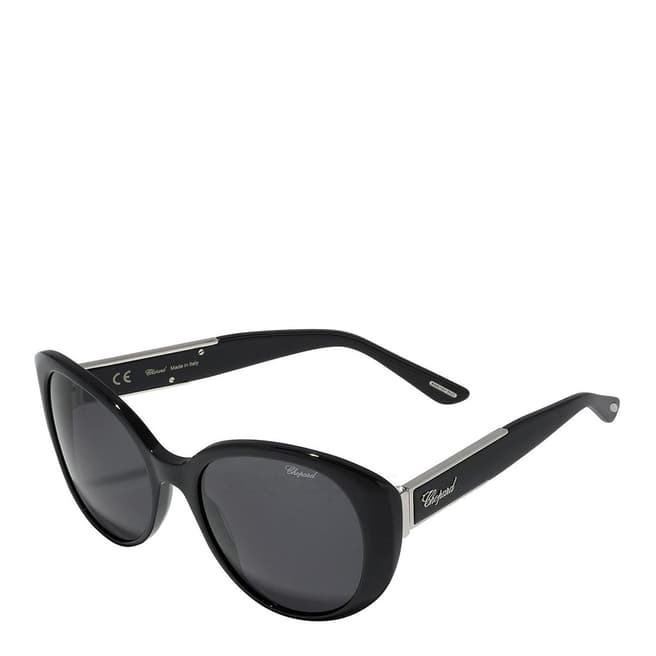 Chopard Women's Black and Grey Sunglasses 19mm