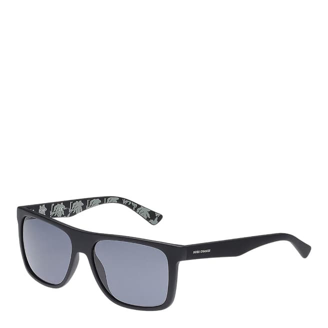 Hugo Boss Men's Matte and Print Black Sunglasses