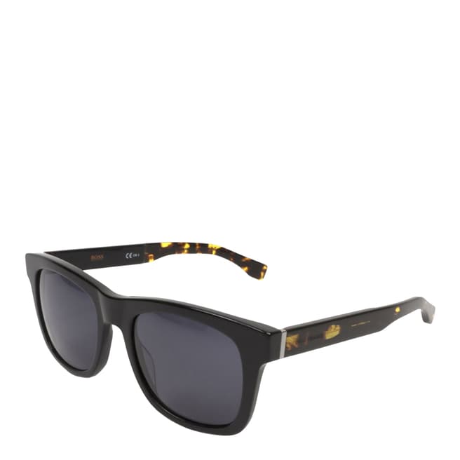 Hugo Boss Men's Black Havana and Grey Sunglasses