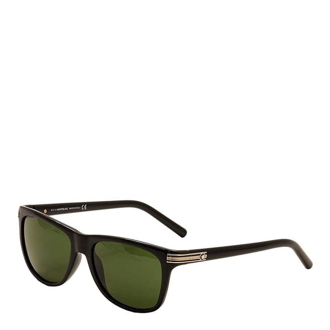 Montblanc Men's Black and Green Sunglasses