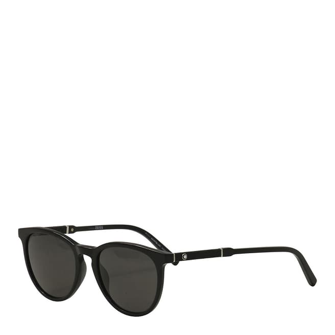 Montblanc Unisex Shiny Black Sunglasses