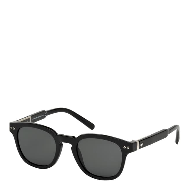 Montblanc Men's Shiny Black Sunglasses