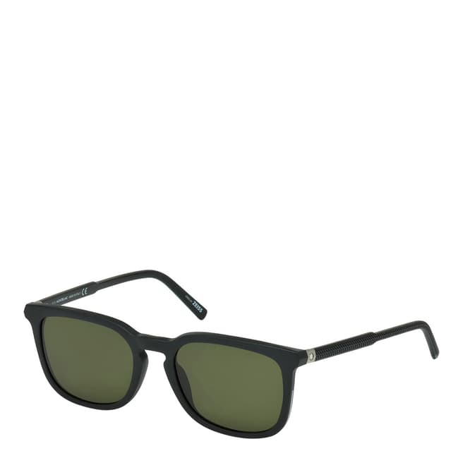 Montblanc Men's Dark Grey and Matte Black Sunglasses