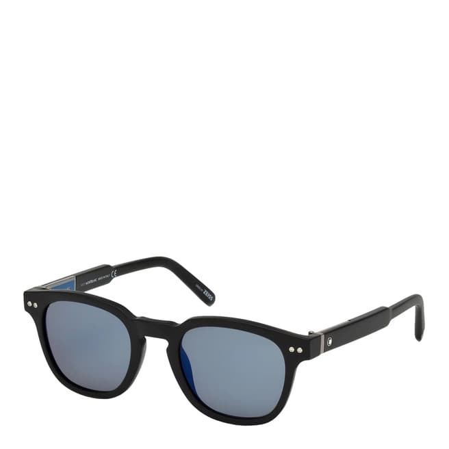 Montblanc Men's Black/Blue Sunglasses