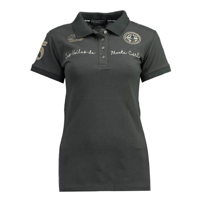 Geographical Norway  Dark Grey Kamour Short Sleeve Polo