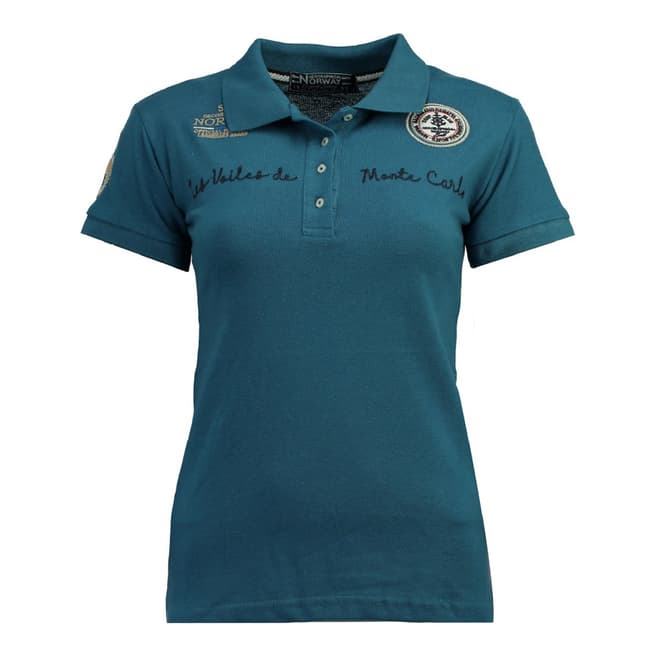 Geographical Norway  Blue Kamour Short Sleeve Polo