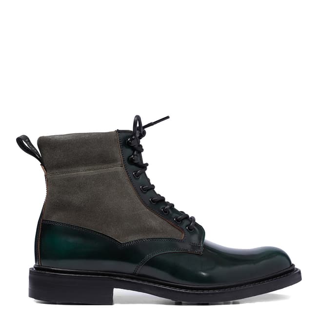 Joseph Cheaney & Sons Green Leather/Suede Livingstone Military Boots