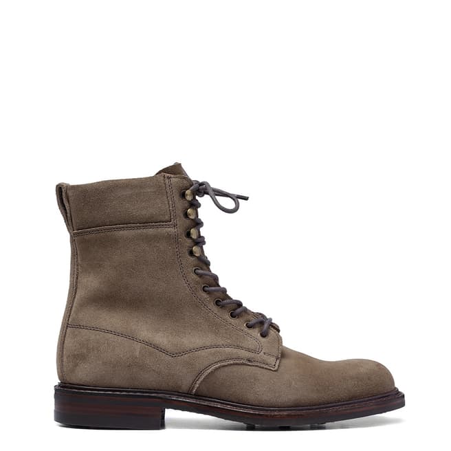 Joseph Cheaney & Sons Taupe Suede Mallory Military Boots