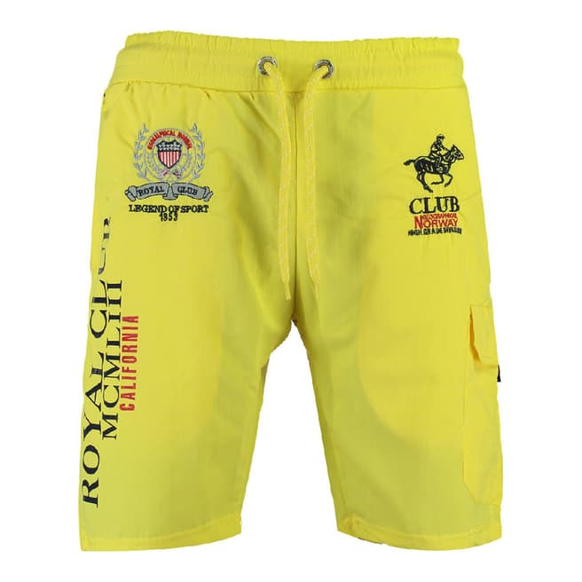 Geographical Norway Yellow Qiwi Cotton Swim Shorts