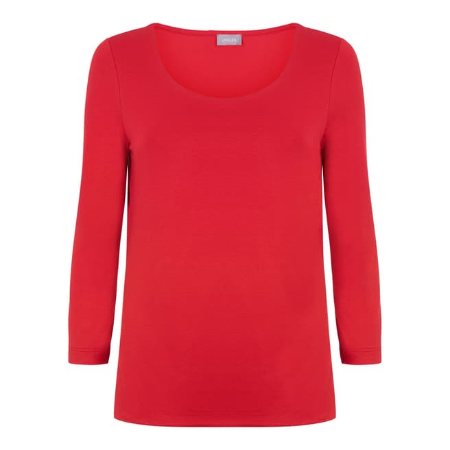 Jaeger Red Stretch Jersey Top
