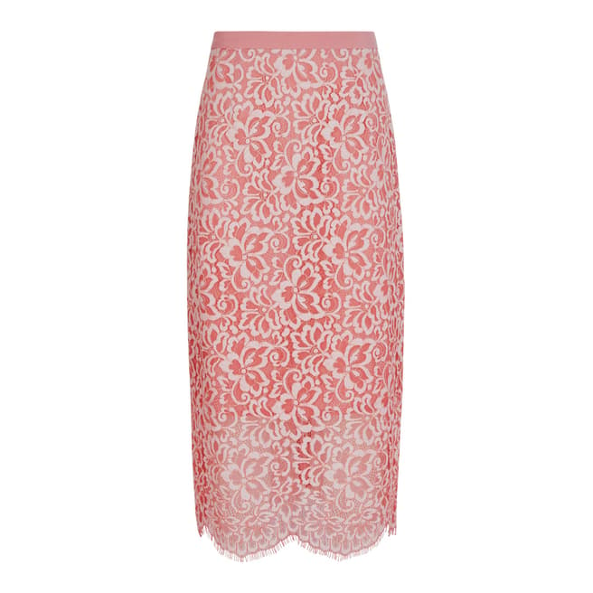 Jaeger Pink Ombre Lace Pencil Skirt