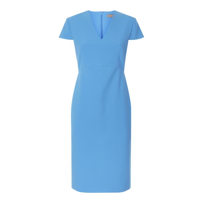 Jaeger Blue Fitted Dress