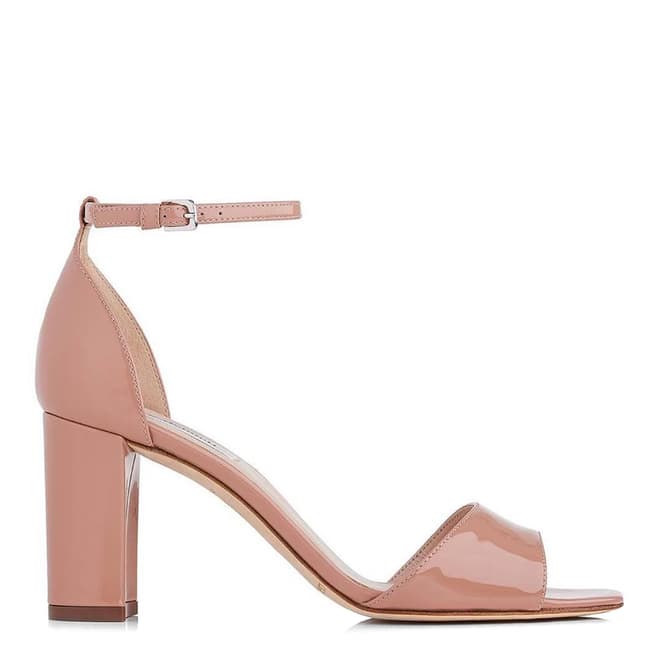 L K Bennett Nude Patent Leather Helena Sandals