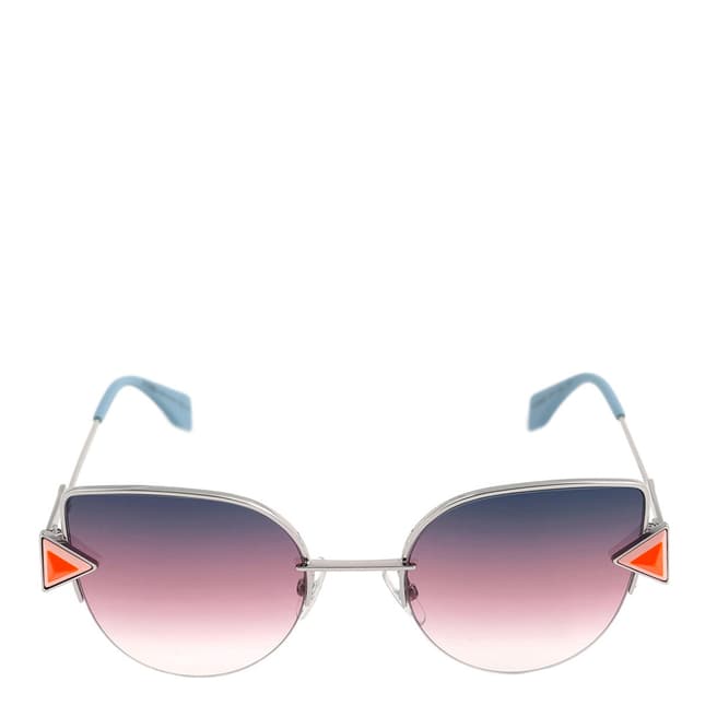 Fendi Women's Silver/Blue Rainbow Sunglasses 52 mm