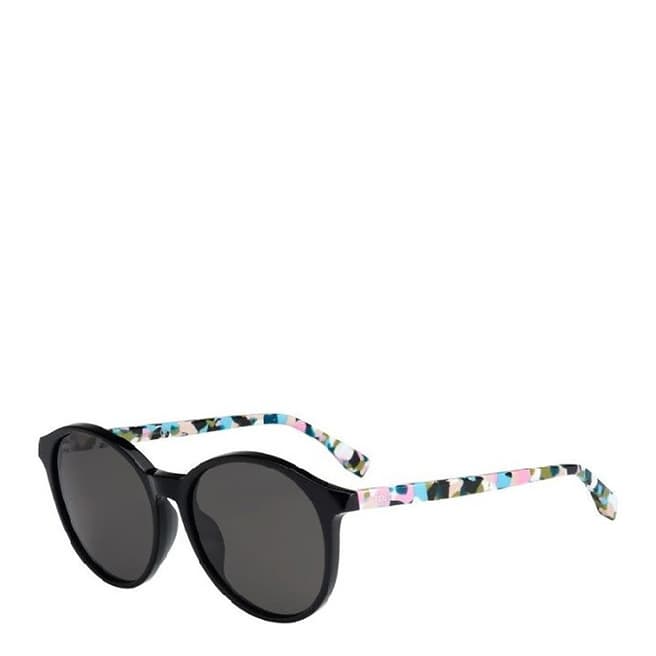 Fendi Women's Black/Multi Coloured Sunglasses 56 mm