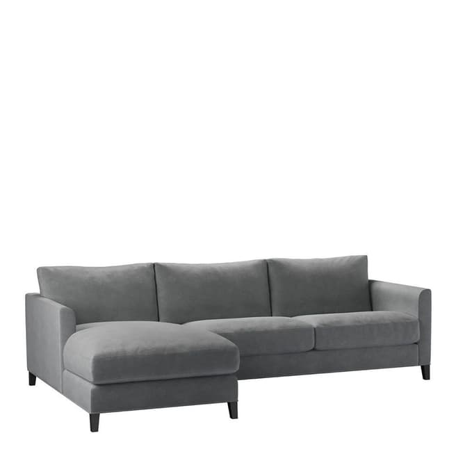 sofa.com Izzy Medium Left Hand Chaise in Smart Velvet Thatch