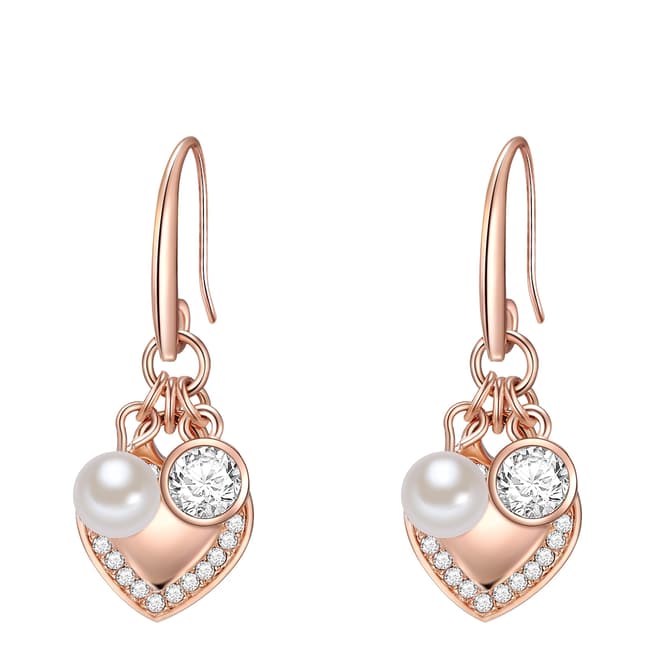 Perldesse Rose Gold Pearl Drop Earrings 6mm