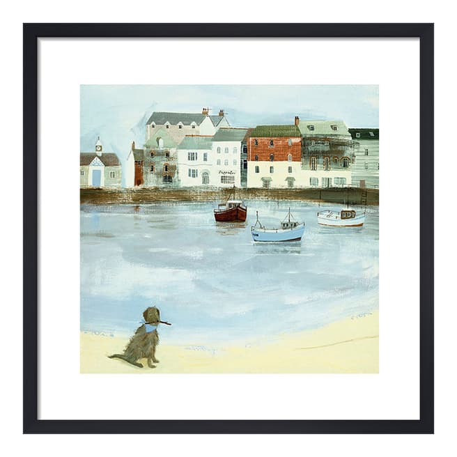 Hannah Cole Cornish Sea Dog 40x40cm Framed Print