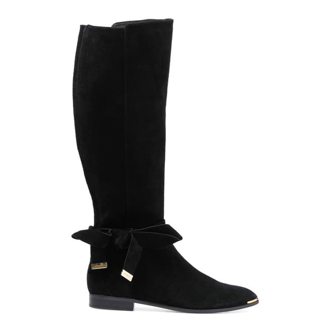 Ted Baker Black Suede Alrami Knee High Boots 