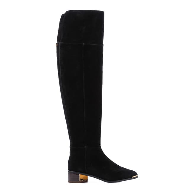 Ted Baker Black Suede Nayomie Over The Knee Boots 
