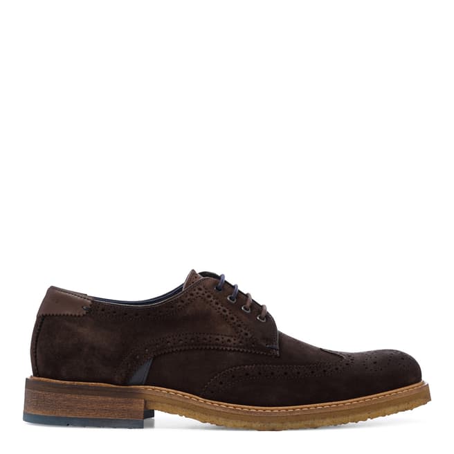 Ted Baker Brown Suede Prycce Brogue Derby Shoes