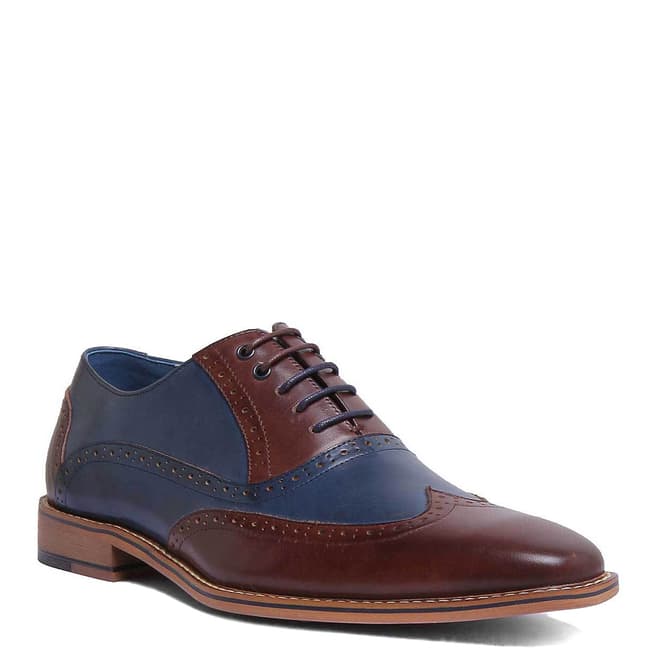 Justin Reece Brown/Blue Leather Tommy Brogues