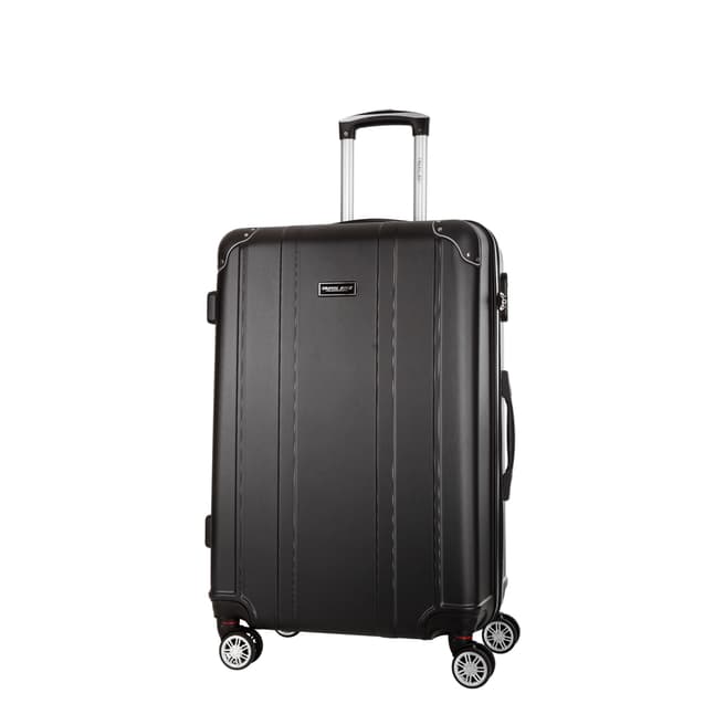 Travel One Black 8 Wheel Bazzano Suitcase 46cm