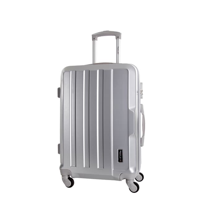 Travel One Silver Vilarosa 4 Wheel Suitcase 46cm