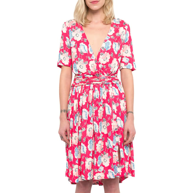 French Connection Cari Meadow Jersey Wrap Dress 