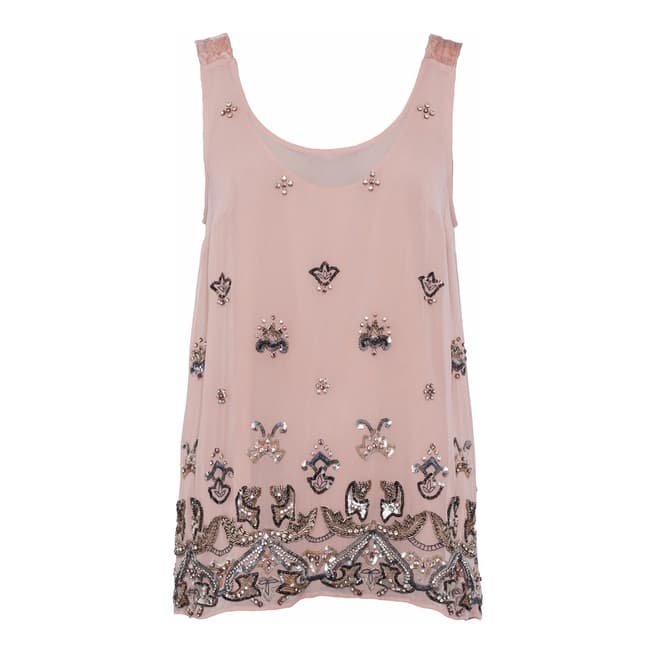 French Connection Cinder Rose Elsa Sparkle Strappy Blouse
