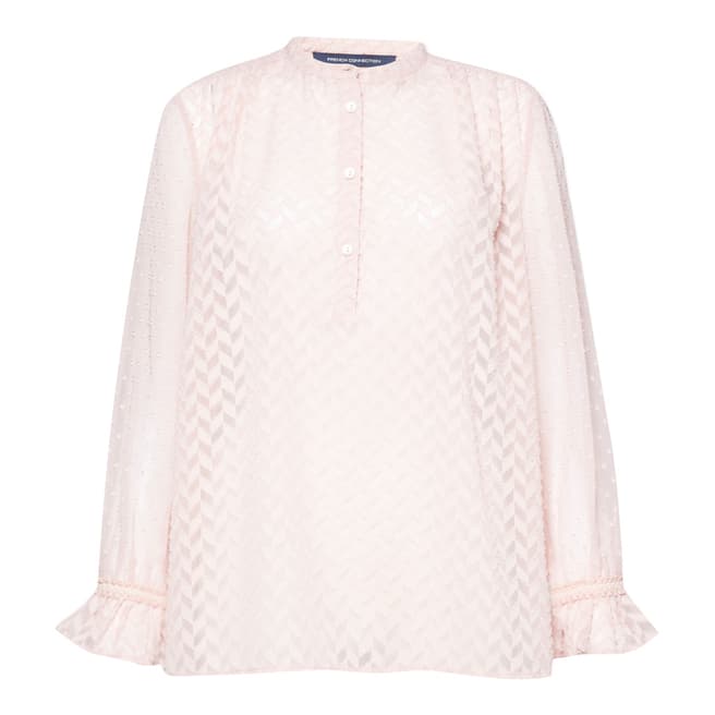 French Connection Teagown Corsica Sheer Pop Over Blouse