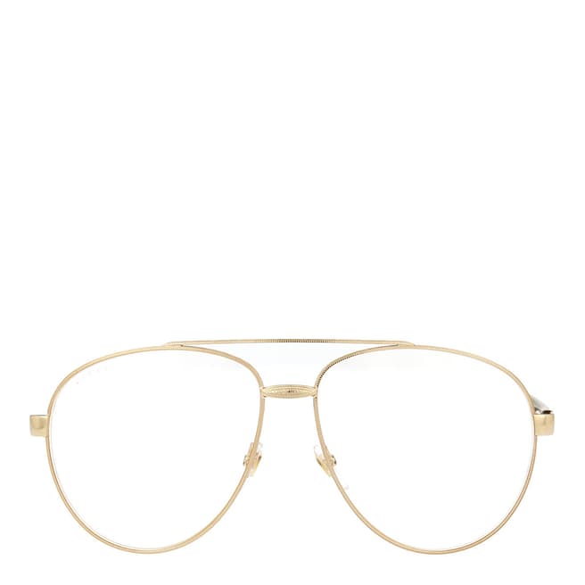Gucci Unisex Gucci Gold/Clear Sunglasses 61mm
