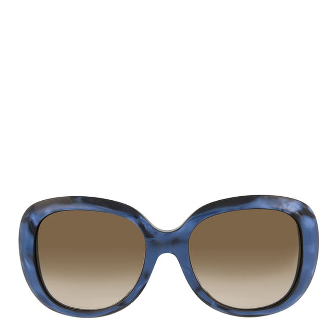 Gucci Womens Gucci Blue/Brown Sunglasses 55mm