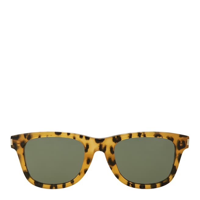 Saint Laurent Womens Saint Laurent Havana/Green Sunglasses 53mm