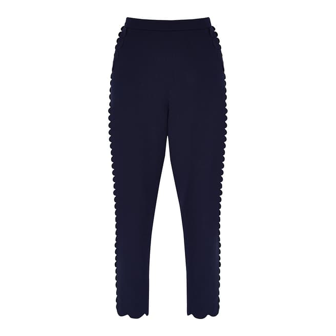 Ted Baker Navy Dyanni Scallop Trousers
