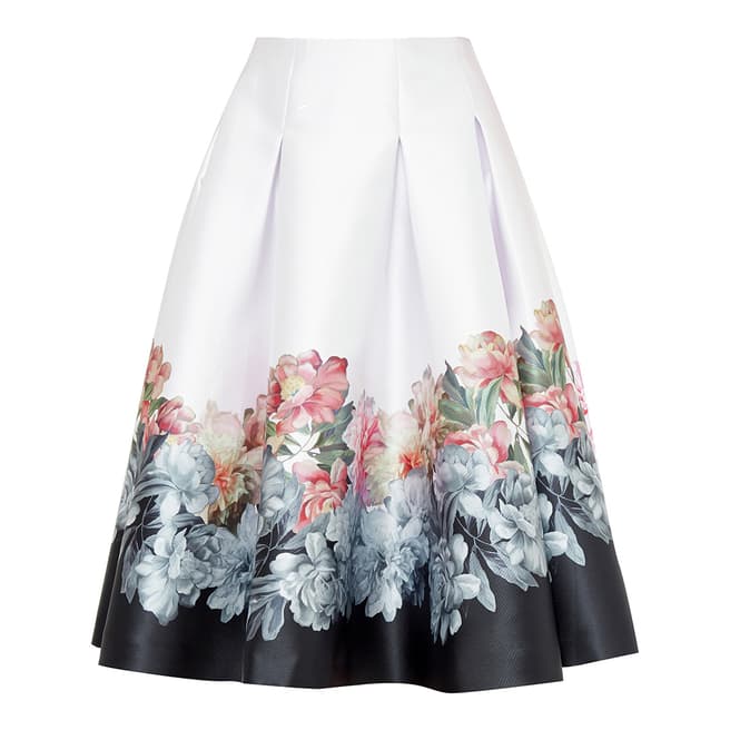 Ted Baker Baby Pink Painted Posie Pleated Skirt