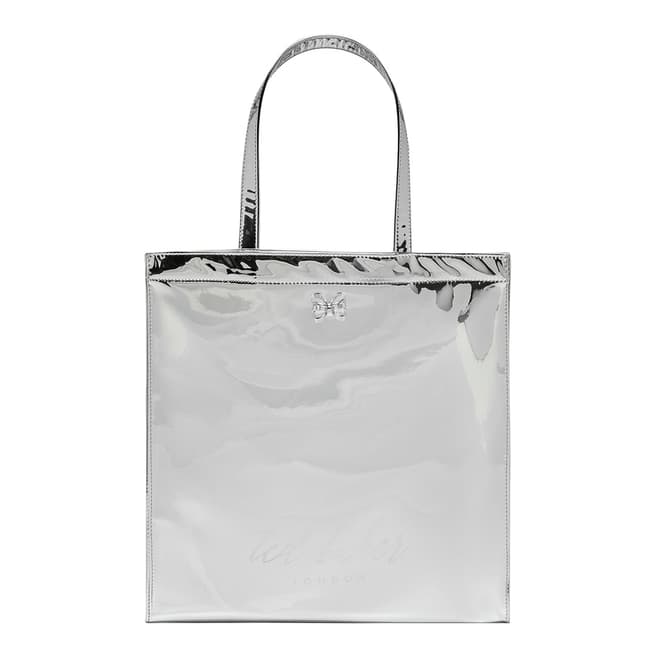 Ted Baker Silver Jencon Mirrored Large Icon Bag