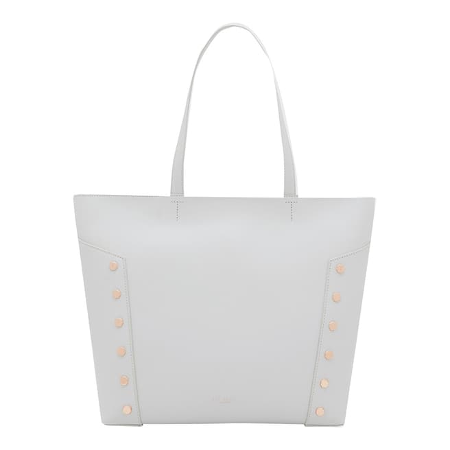 Ted Baker Light Grey Tamiko Studded Edge Shopper Bag