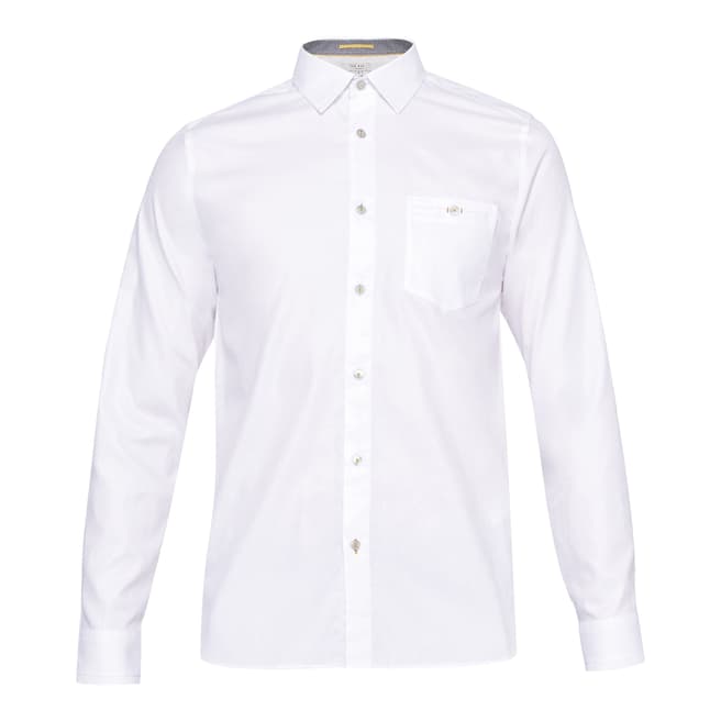 Ted Baker White Ifel Semi Plain Shirt
