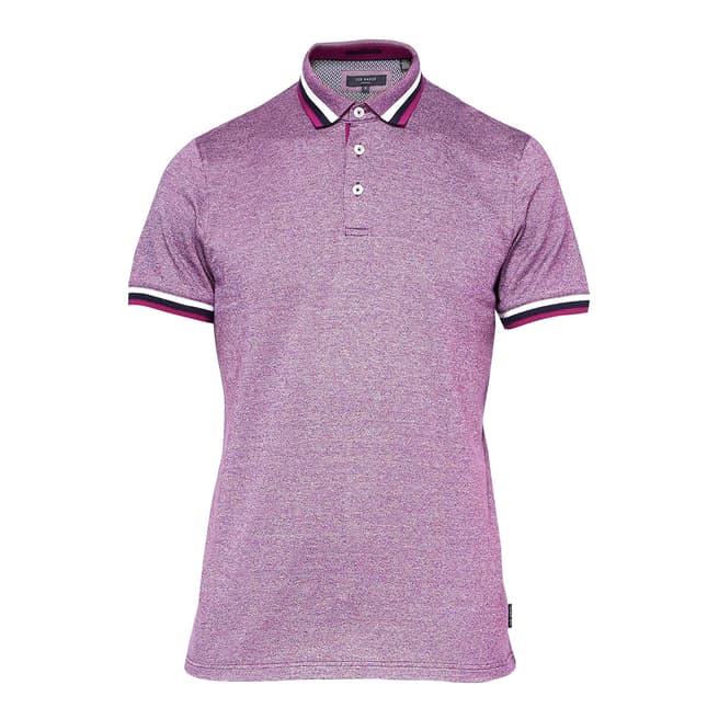 Ted Baker Purple Bates Cotton Polo Shirt