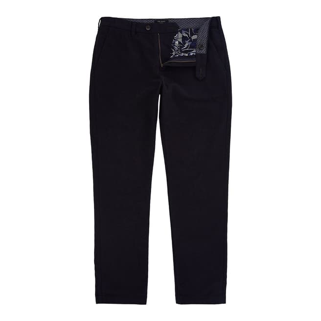 Ted Baker Navy Koossic Classic Fit Brushed Trousers